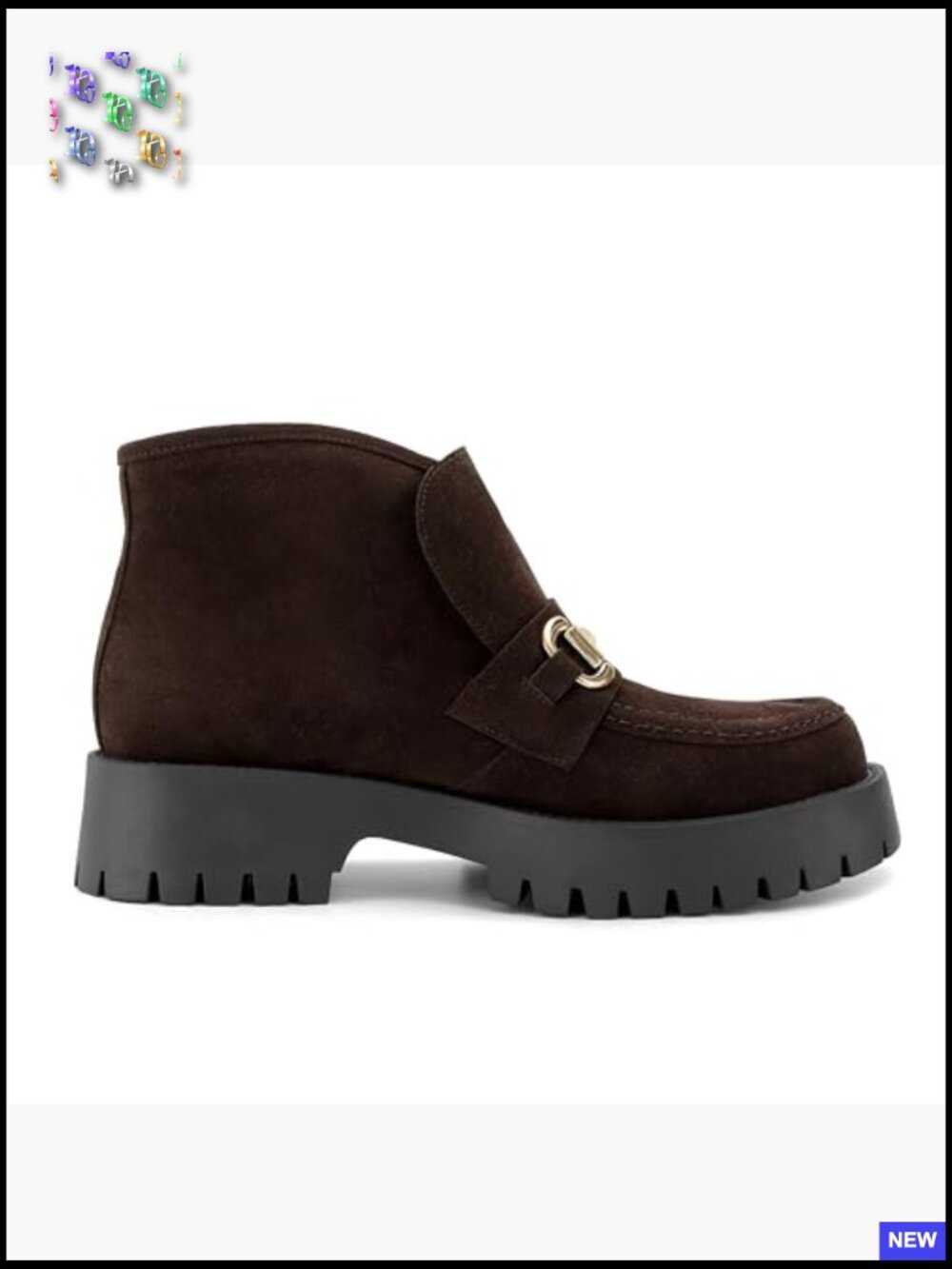 Chunky Heel Platform Ankle Boots Slip On Round Toe Short Booties Fall Winter - Picture 6 of 7